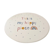 LIVARA Kids Plush Play Mat Non Slip High Density Soft Surface Durable Cozy and Floor Protective Rainbow Theme