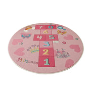 LIVARA Kids Plush Play Mat Non Slip High Density Soft Surface Durable Cozy and Floor Protective Pink House Theme