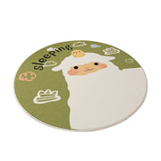 LIVARA Kids Plush Play Mat Non Slip High Density Soft Surface Durable Cozy and Floor Protective Little Green Sheep Theme