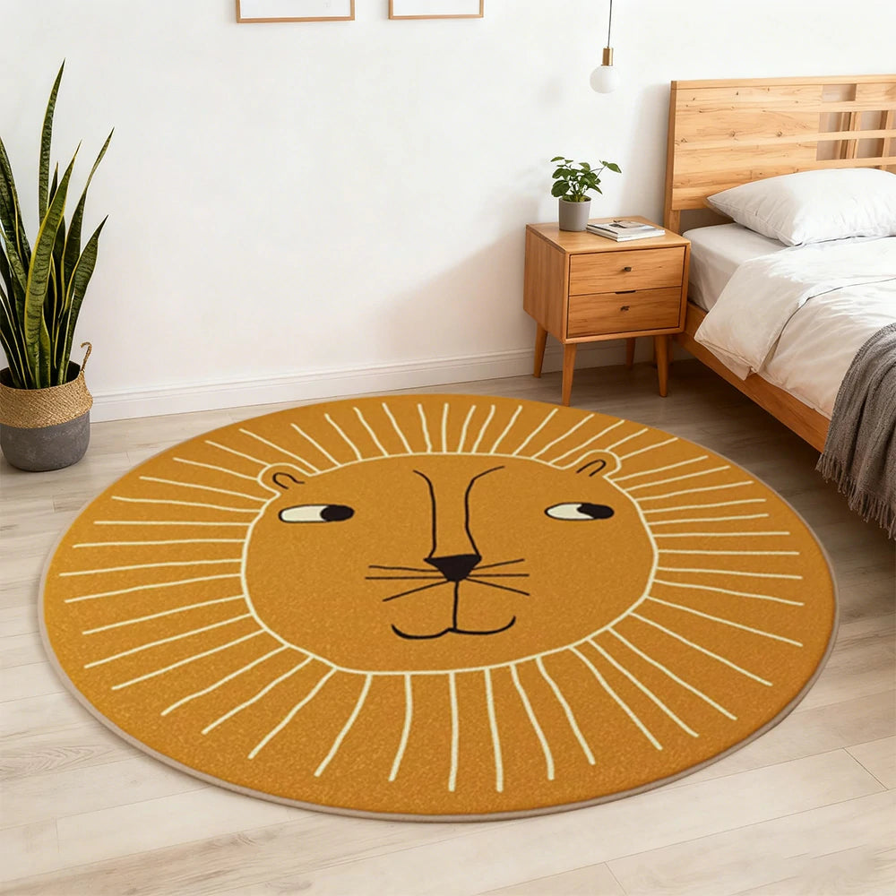 LIVARA Kids Plush Play Mat Non Slip High Density Soft Surface Durable Cozy and Floor Protective Little Lion Theme