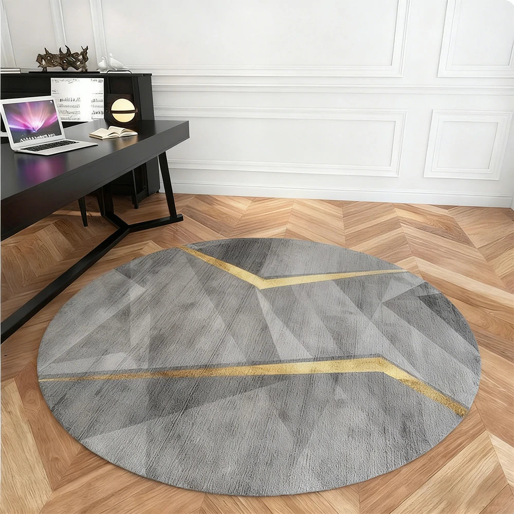 LIVARA Premium Rug High-Density Short Pile Diameter 200cm Soft Durable Woven Fabric Low Shedding Easy Care Indoor Carpet