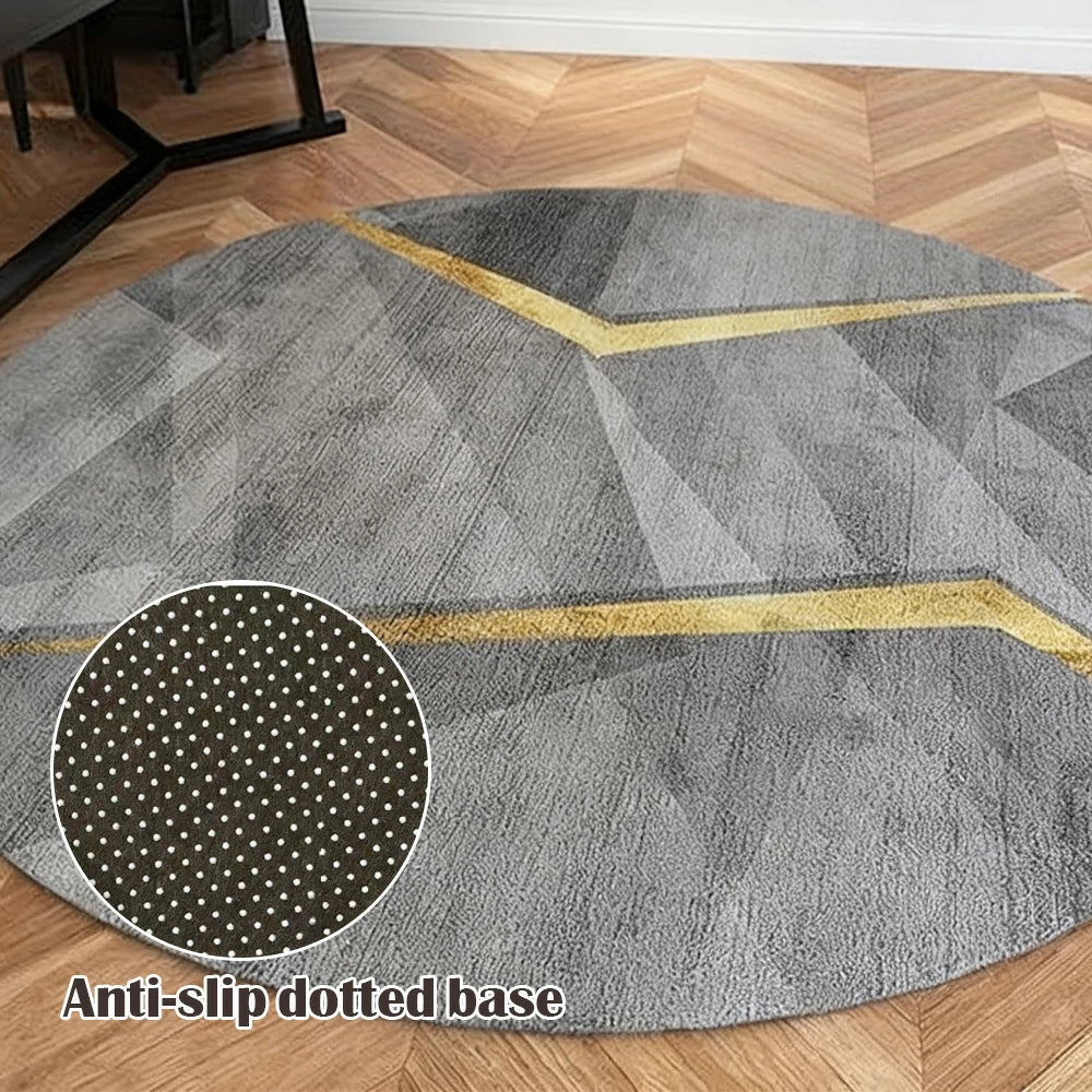 LIVARA Premium Rug High-Density Short Pile Diameter 200cm Soft Durable Woven Fabric Low Shedding Easy Care Indoor Carpet