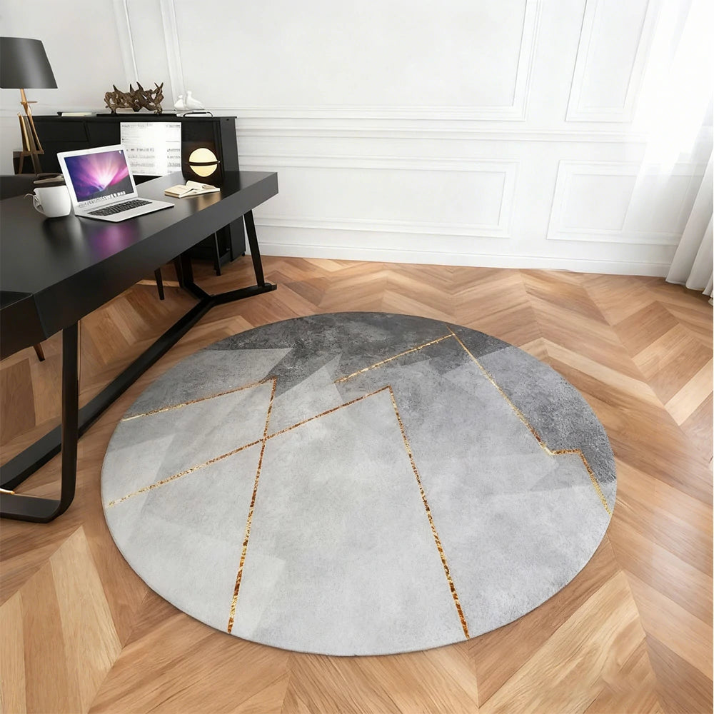 LIVARA High-Density Short Pile Rug Diameter 200cm Soft Touch Durable Woven Fabric Non-Shedding Easy Maintenance