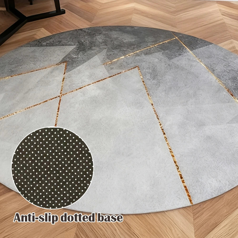LIVARA High-Density Short Pile Rug Diameter 200cm Soft Touch Durable Woven Fabric Non-Shedding Easy Maintenance