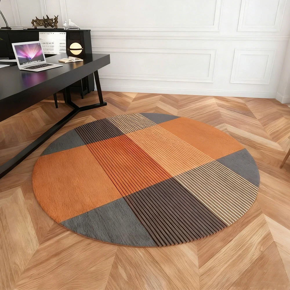 LIVARA High-Density Short Pile Rug Diameter 200cm Comfort Surface Woven Fabric Fade Resistant Low Shedding