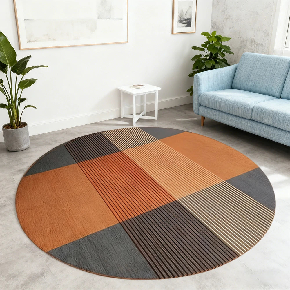 LIVARA High-Density Short Pile Rug Diameter 200cm Comfort Surface Woven Fabric Fade Resistant Low Shedding