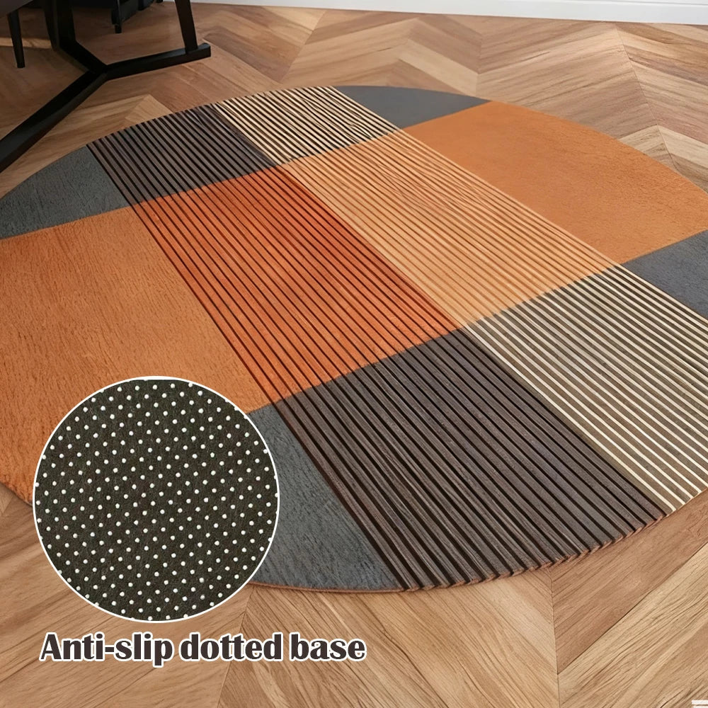 LIVARA High-Density Short Pile Rug Diameter 200cm Comfort Surface Woven Fabric Fade Resistant Low Shedding