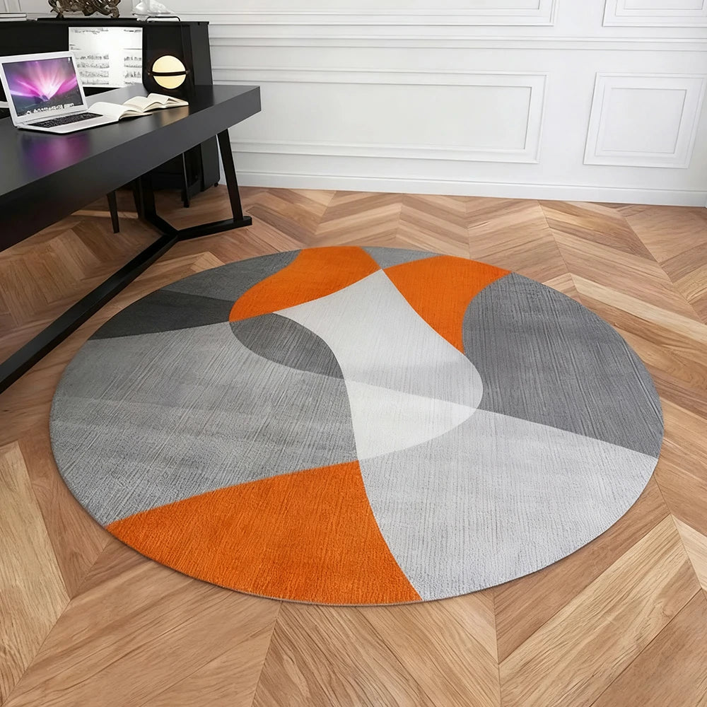 LIVARA High-Density Short Pile Rug Diameter 200cm Smooth Texture Woven Fabric Wear Resistant Indoor Carpet