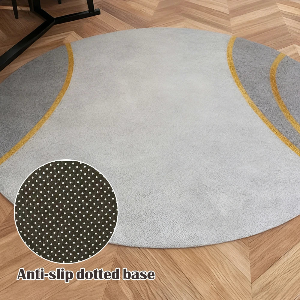 LIVARA High-Density Short Pile Rug Diameter 200cm Soft Comfort Woven Fabric Minimal Shedding Easy Clean