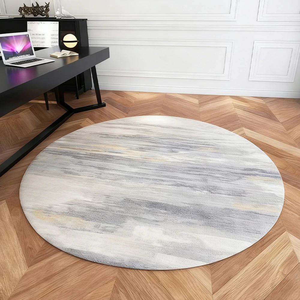 LIVARA High-Density Short Pile Rug Diameter 200cm Soft Comfort Woven Fabric Minimal Shedding Easy Clean