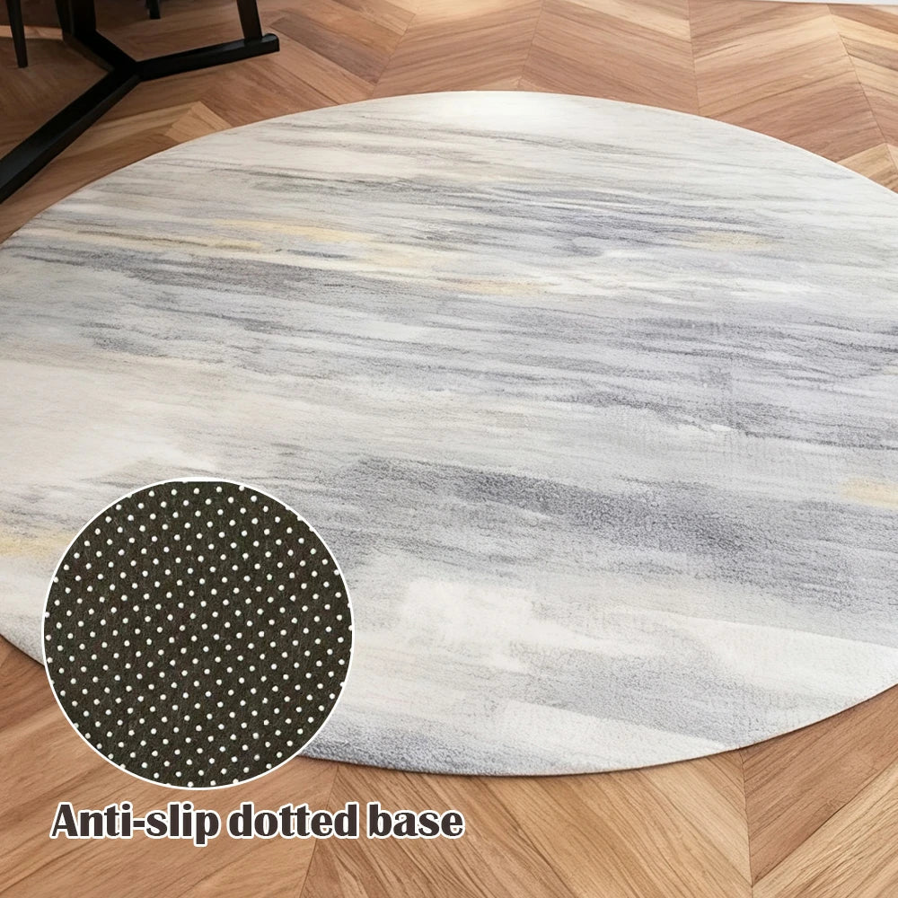 LIVARA High-Density Short Pile Rug Diameter 200cm Soft Comfort Woven Fabric Minimal Shedding Easy Clean