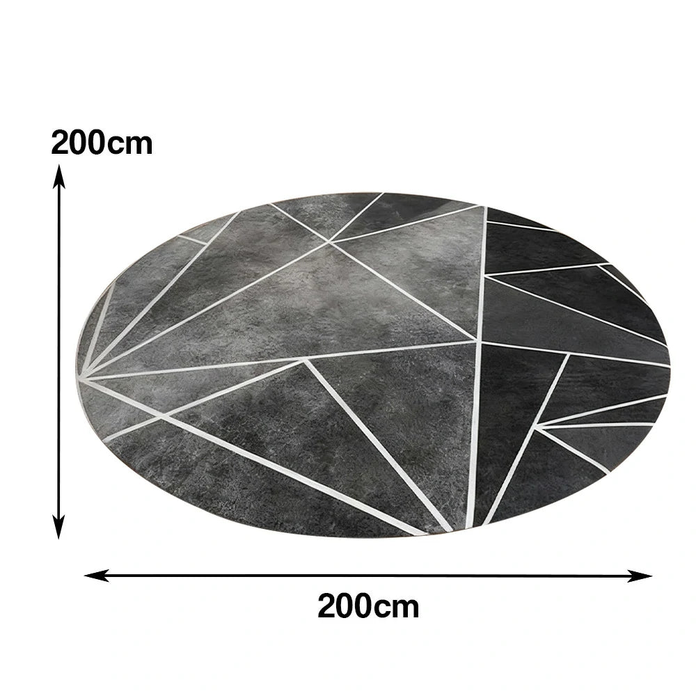 LIVARA High-Density Short Pile Rug Diameter 200cm Premium Comfort Woven Fabric Durable Low Maintenance