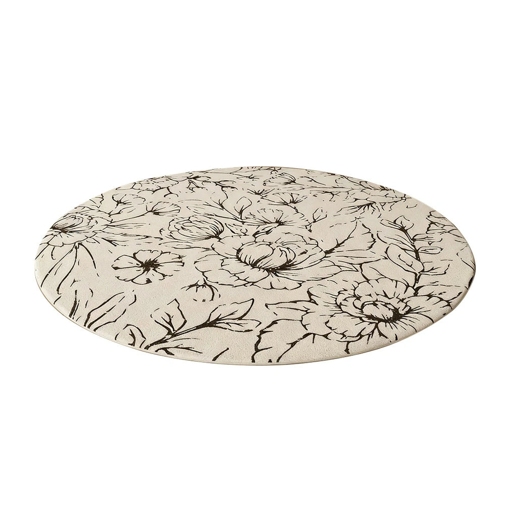 LIVARA 200cm Floor Rugs Theme Floral Ink Poetry Water & Stain Resistant High Density Woven Yarn Anti Slip Cushioned Backing Easy Care