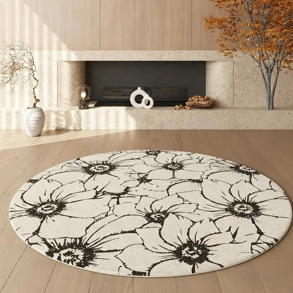 LIVARA 200cm Floor Rugs Theme Floral Ink Poetry Soft Touch High Density Weave Water Resistant Non Slip Backing Low Maintenance