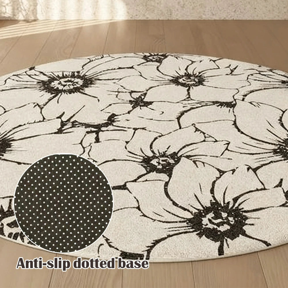 LIVARA 200cm Floor Rugs Theme Floral Ink Poetry Soft Touch High Density Weave Water Resistant Non Slip Backing Low Maintenance