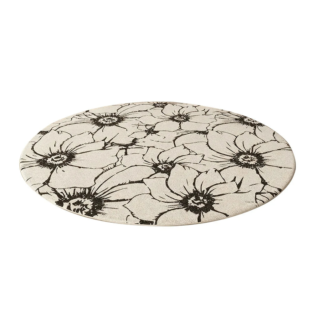 LIVARA 200cm Floor Rugs Theme Floral Ink Poetry Soft Touch High Density Weave Water Resistant Non Slip Backing Low Maintenance