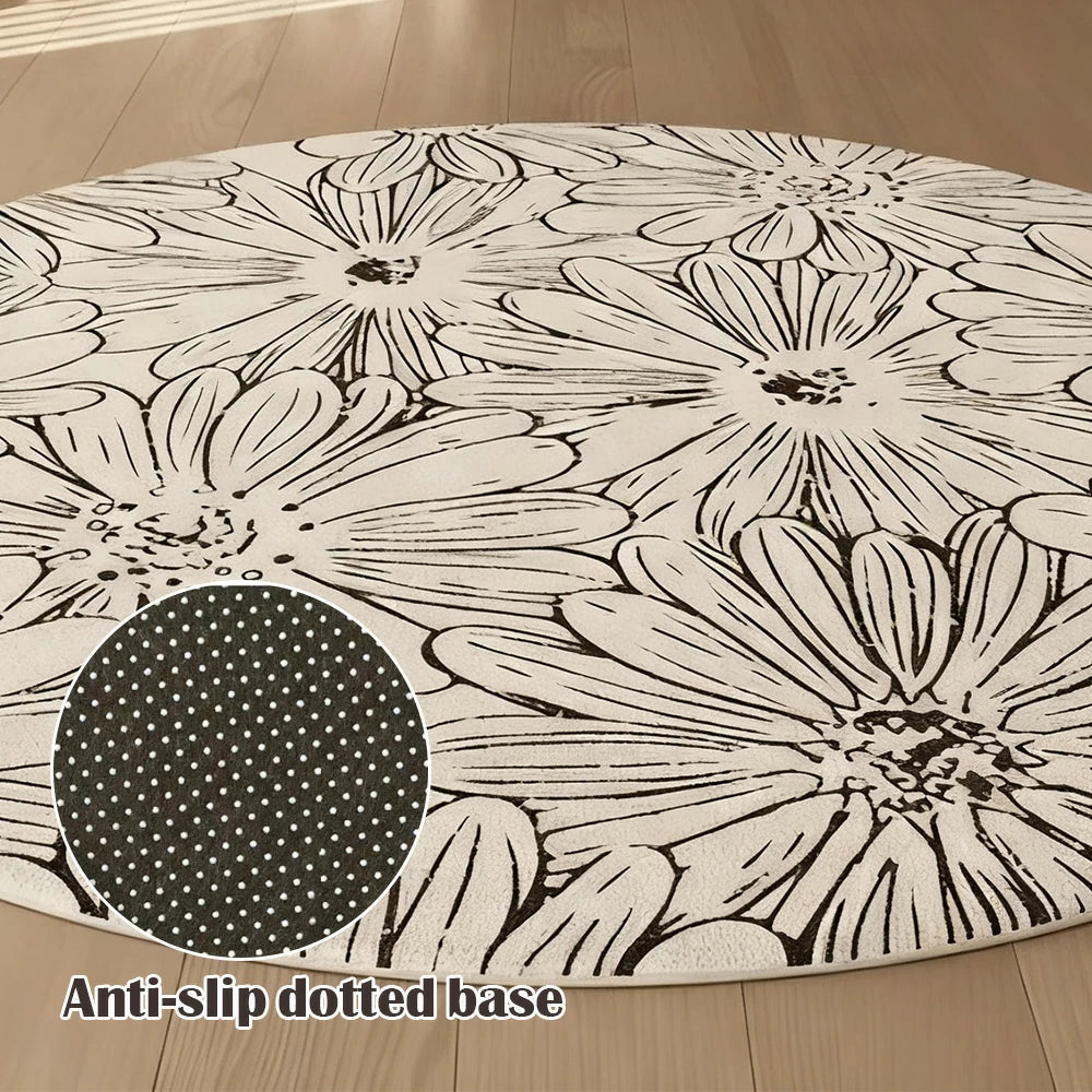 LIVARA 200cm Floor Rugs Theme Floral Ink Poetry Water Resistant Soft Surface High Density Woven Construction Non Slip Backing Easy Care