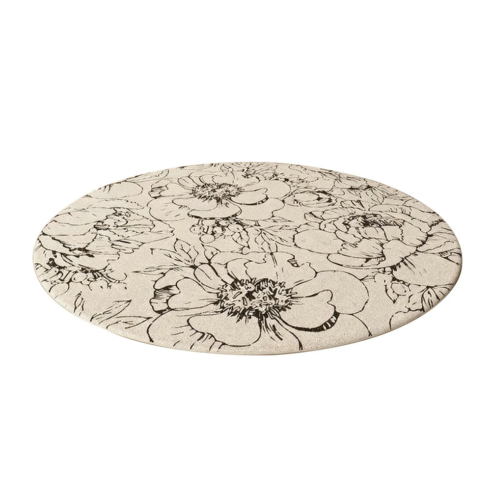 LIVARA 200cm Floor Rugs Theme Floral Ink Poetry Premium Woven Yarn Comfortable Feel Stain Protection Quiet Anti Slip Base