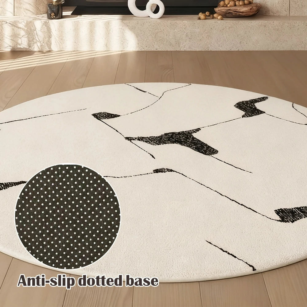 LIVARA 200cm Floor Rugs Theme Ink Trace Geometry Water Resistant Soft Surface High Density Woven Construction Non Slip Backing Easy Care