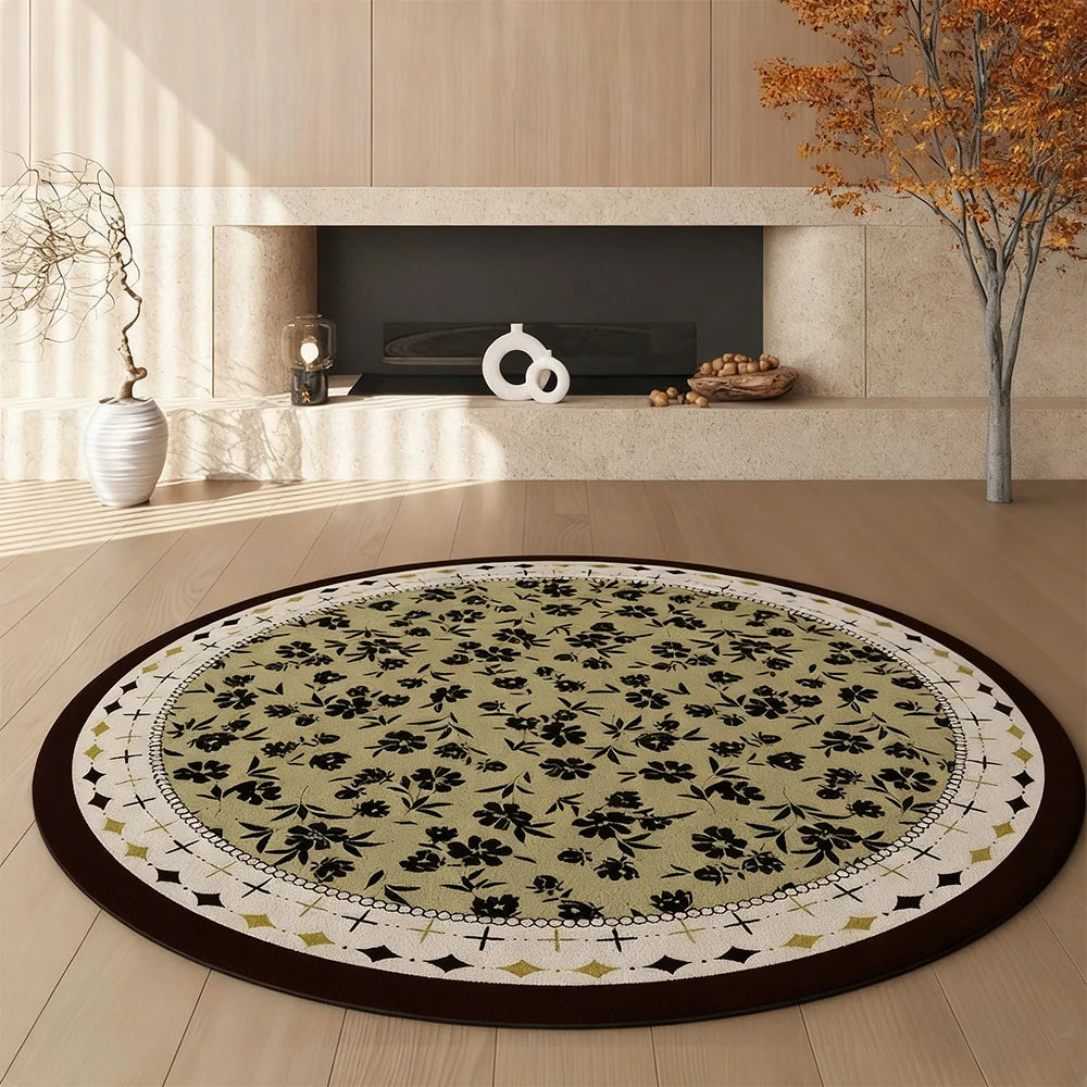 LIVARA 200cm Floor Rugs Theme Deep Green Floral Garden Water Resistant Soft Surface High Density Woven Construction Non Slip Backing Easy Care
