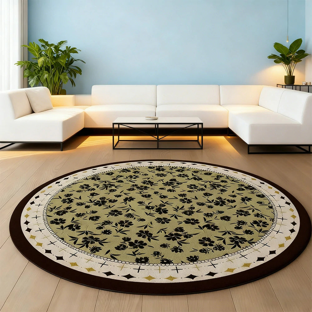 LIVARA 200cm Floor Rugs Theme Deep Green Floral Garden Water Resistant Soft Surface High Density Woven Construction Non Slip Backing Easy Care