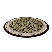 LIVARA 200cm Floor Rugs Theme Deep Green Floral Garden Water Resistant Soft Surface High Density Woven Construction Non Slip Backing Easy Care