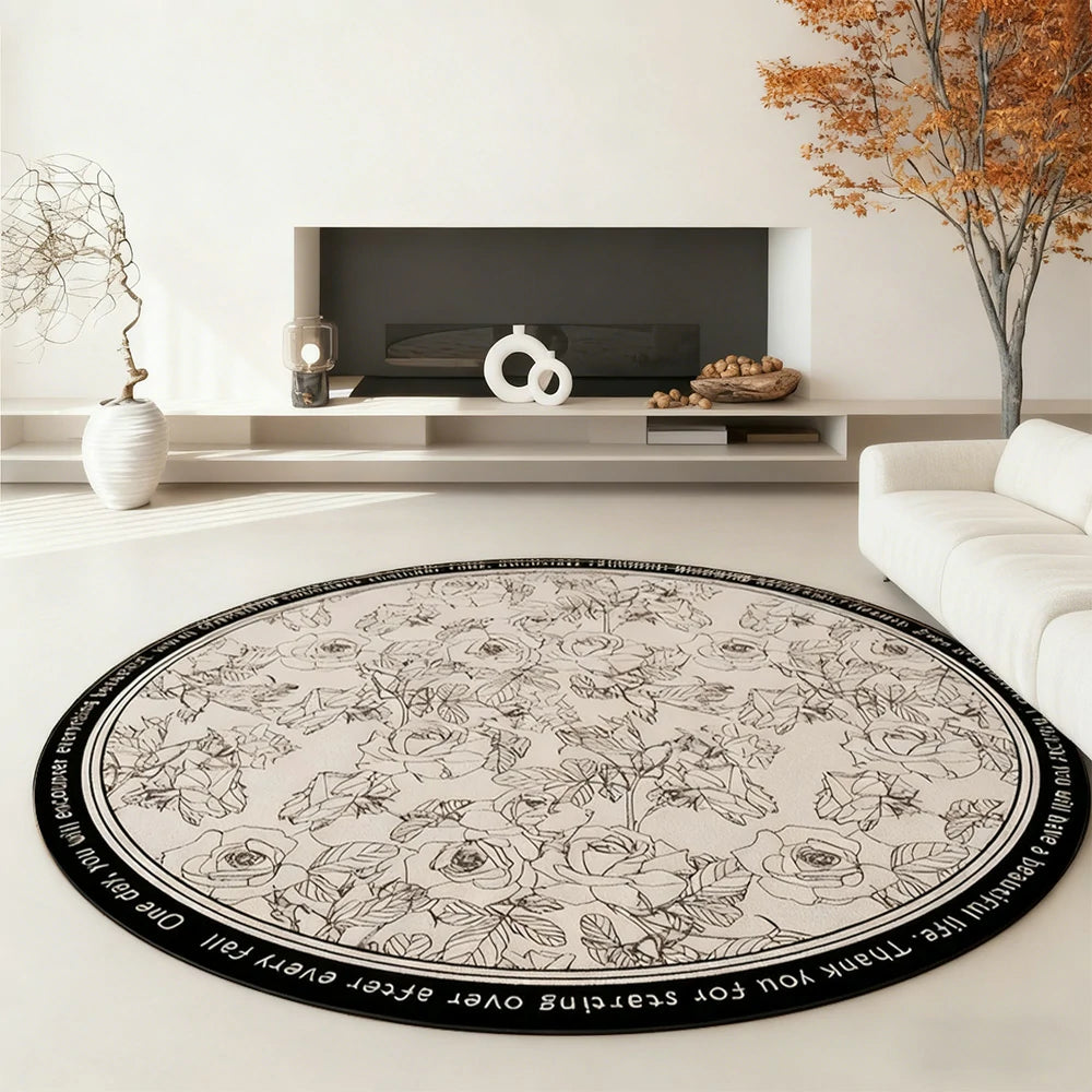 LIVARA 200cm Floor Rugs Theme Vintage Floral Garden Premium Woven Yarn Comfortable Feel Stain Protection Quiet Anti Slip Base