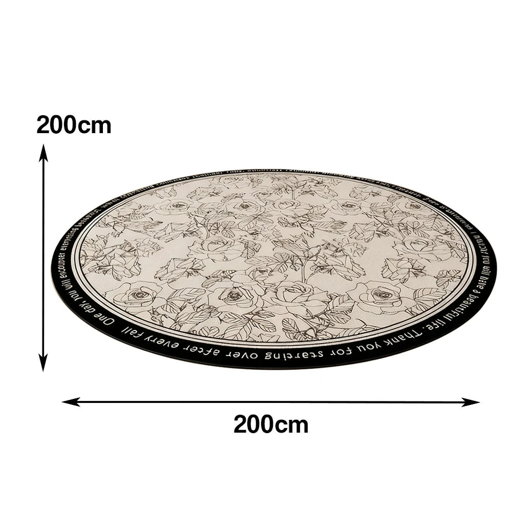 LIVARA 200cm Floor Rugs Theme Vintage Floral Garden Premium Woven Yarn Comfortable Feel Stain Protection Quiet Anti Slip Base