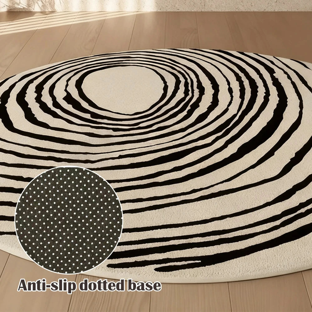 LIVARA 200cm Floor Rugs Theme Ink Line Vortex Premium Woven Yarn Comfortable Feel Stain Protection Quiet Anti Slip Base