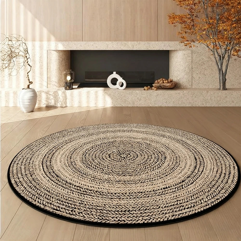 LIVARA 200cm Floor Rugs Theme Woven Year Rings Water Resistant Soft Surface High Density Woven Construction Non Slip Backing Easy Care
