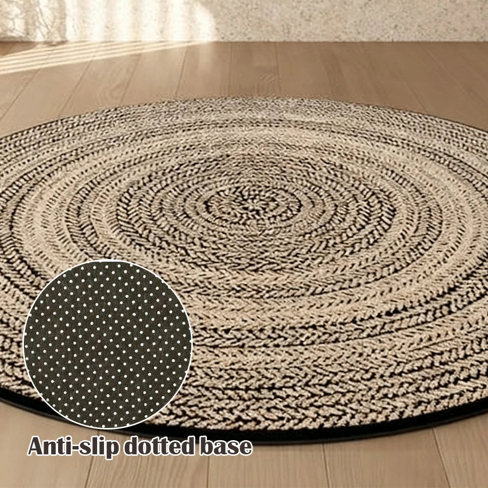LIVARA 200cm Floor Rugs Theme Woven Year Rings Water Resistant Soft Surface High Density Woven Construction Non Slip Backing Easy Care