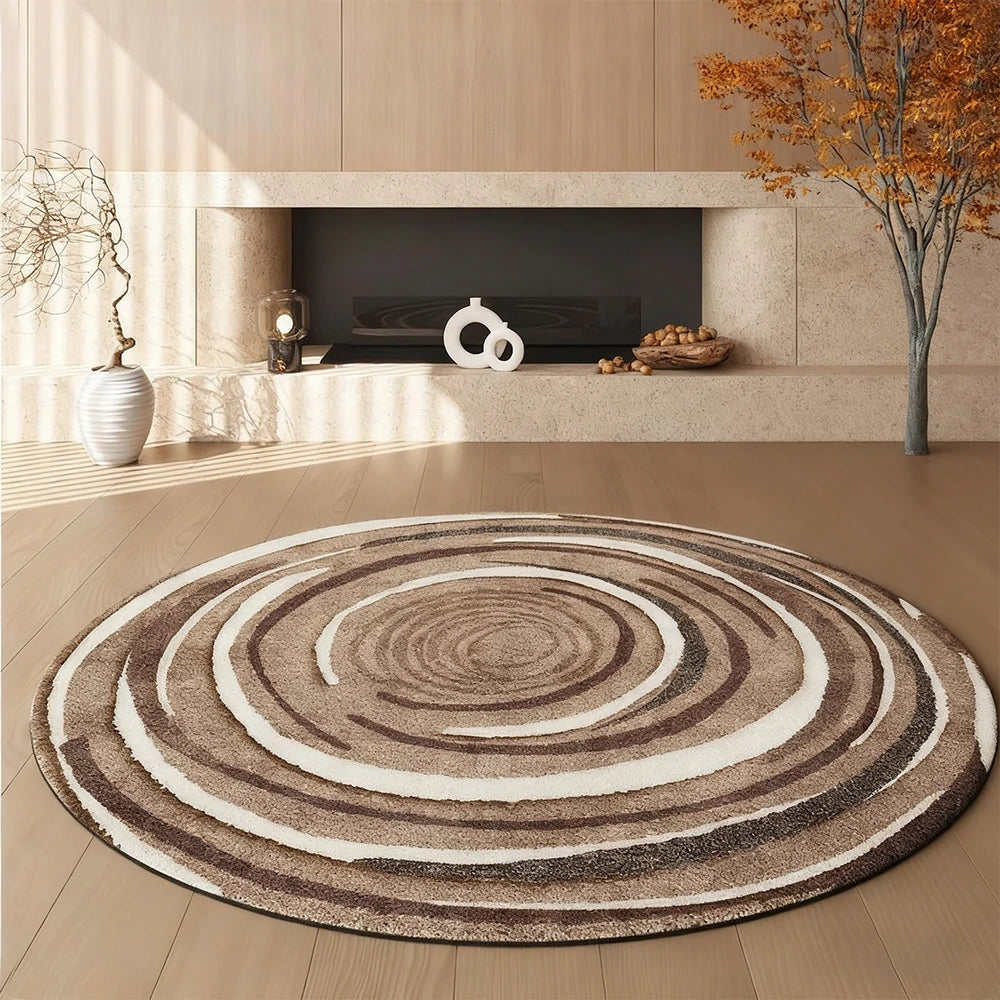 LIVARA 200cm Floor Rugs Theme Woven Year Rings Premium Woven Yarn Comfortable Feel Stain Protection Quiet Anti Slip Base