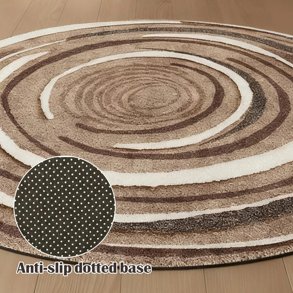 LIVARA 200cm Floor Rugs Theme Woven Year Rings Premium Woven Yarn Comfortable Feel Stain Protection Quiet Anti Slip Base