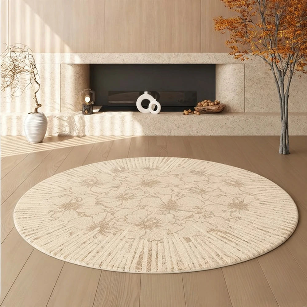 LIVARA 200cm Floor Rugs Theme Light Trace Floral Shadow Water Resistant Soft Surface High Density Woven Construction Non Slip Backing Easy Care