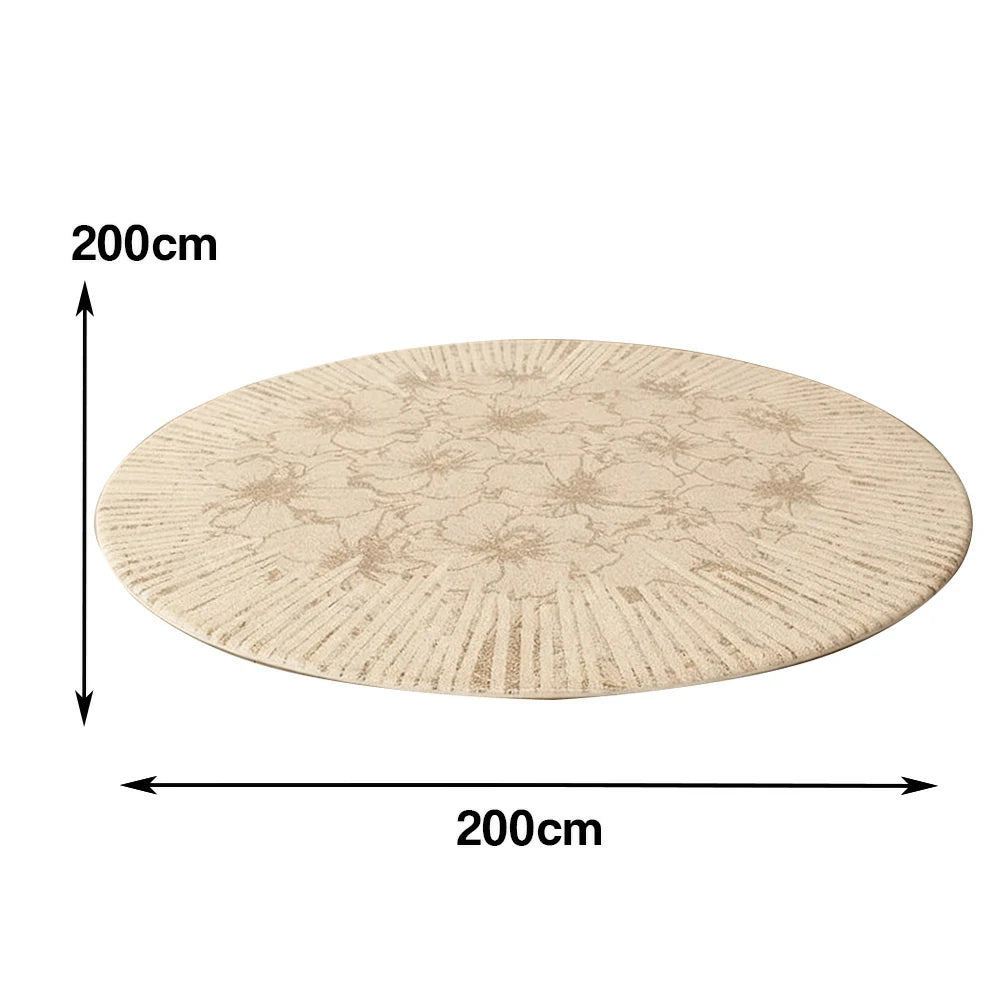 LIVARA 200cm Floor Rugs Theme Light Trace Floral Shadow Water Resistant Soft Surface High Density Woven Construction Non Slip Backing Easy Care