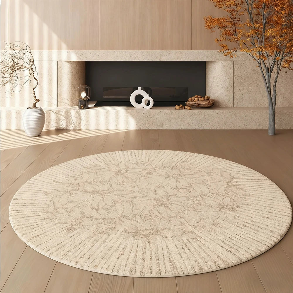 LIVARA 200cm Floor Rugs Theme Light Trace Floral Shadow Premium Woven Yarn Comfortable Feel Stain Protection Quiet Anti Slip Base