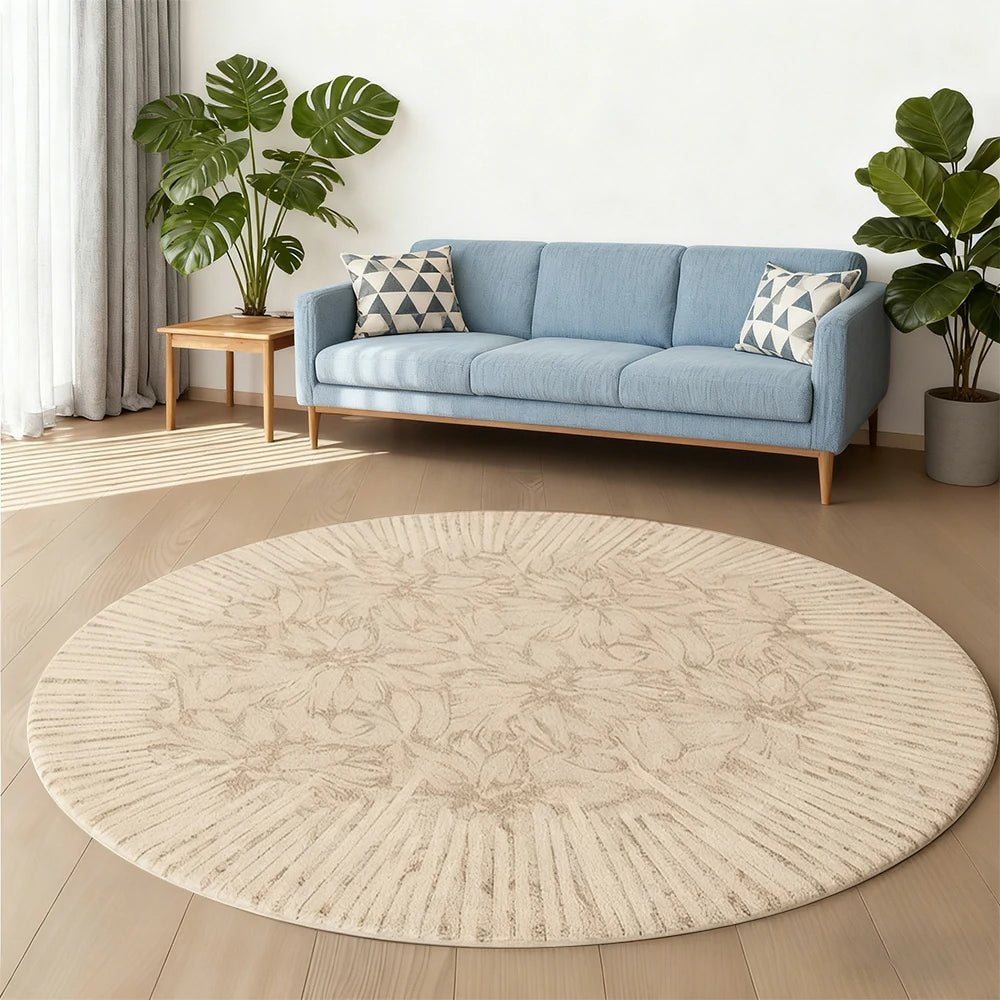 LIVARA 200cm Floor Rugs Theme Light Trace Floral Shadow Premium Woven Yarn Comfortable Feel Stain Protection Quiet Anti Slip Base