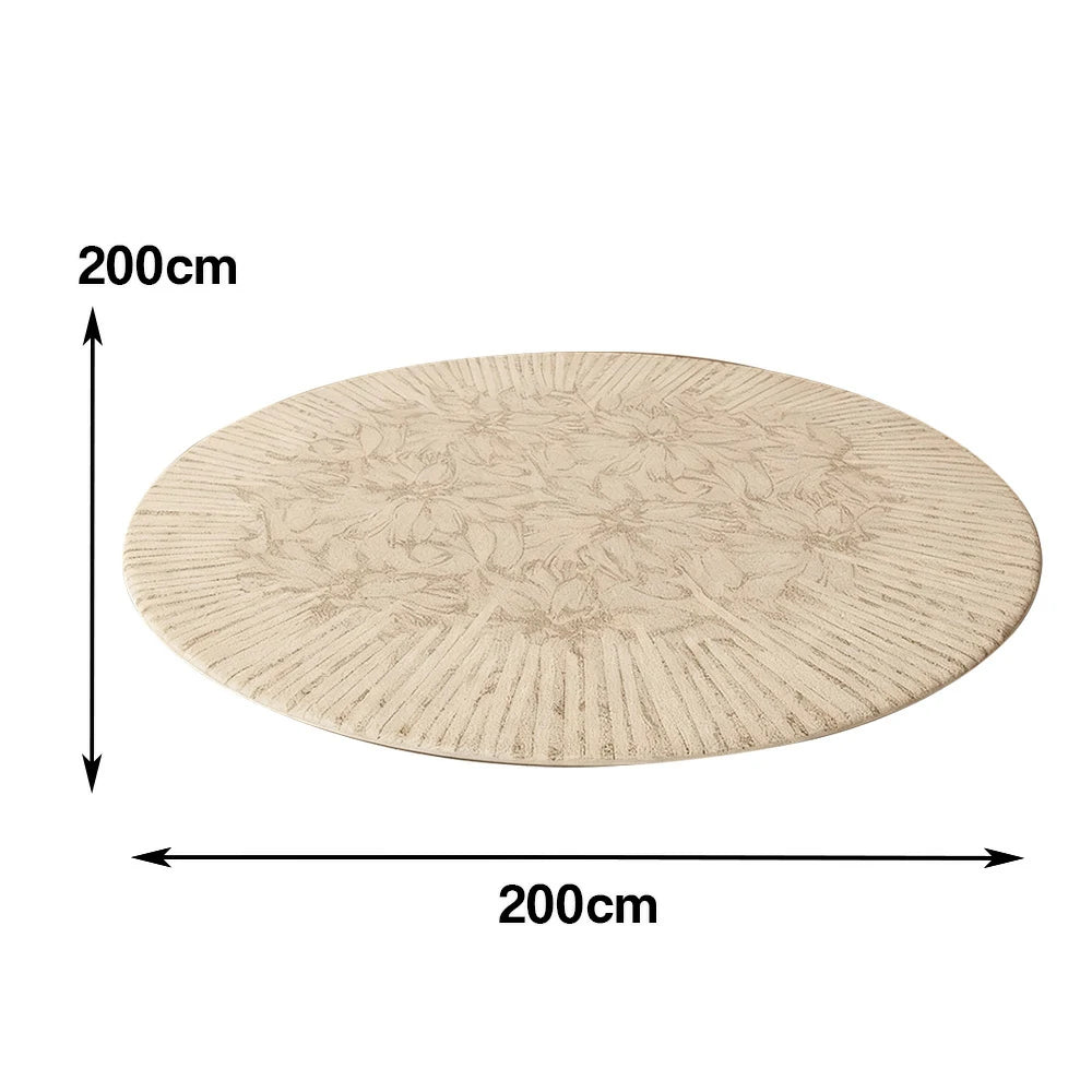 LIVARA 200cm Floor Rugs Theme Light Trace Floral Shadow Premium Woven Yarn Comfortable Feel Stain Protection Quiet Anti Slip Base
