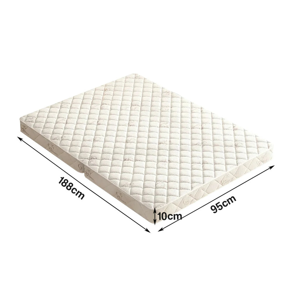 LIVARA 10cm Foldable Latex & Coconut Fiber Mattress – Breathable, Supportive & Perfect for Bunk or Single Beds