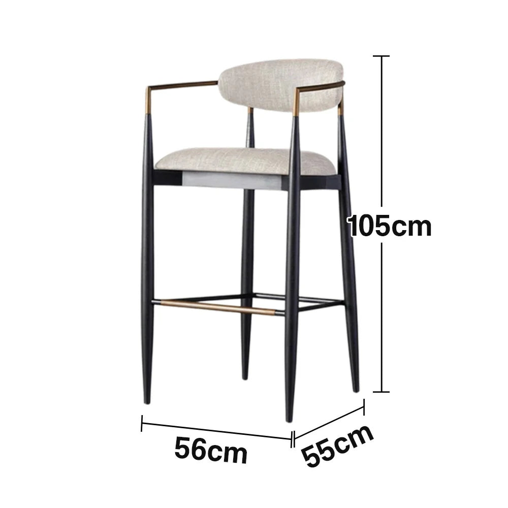 LIVARA 75/105cm Lounge Chair Half-Round Backrest High-Resilience Foam Solid Wood Tapered Legs Comfortable Seat - Beige