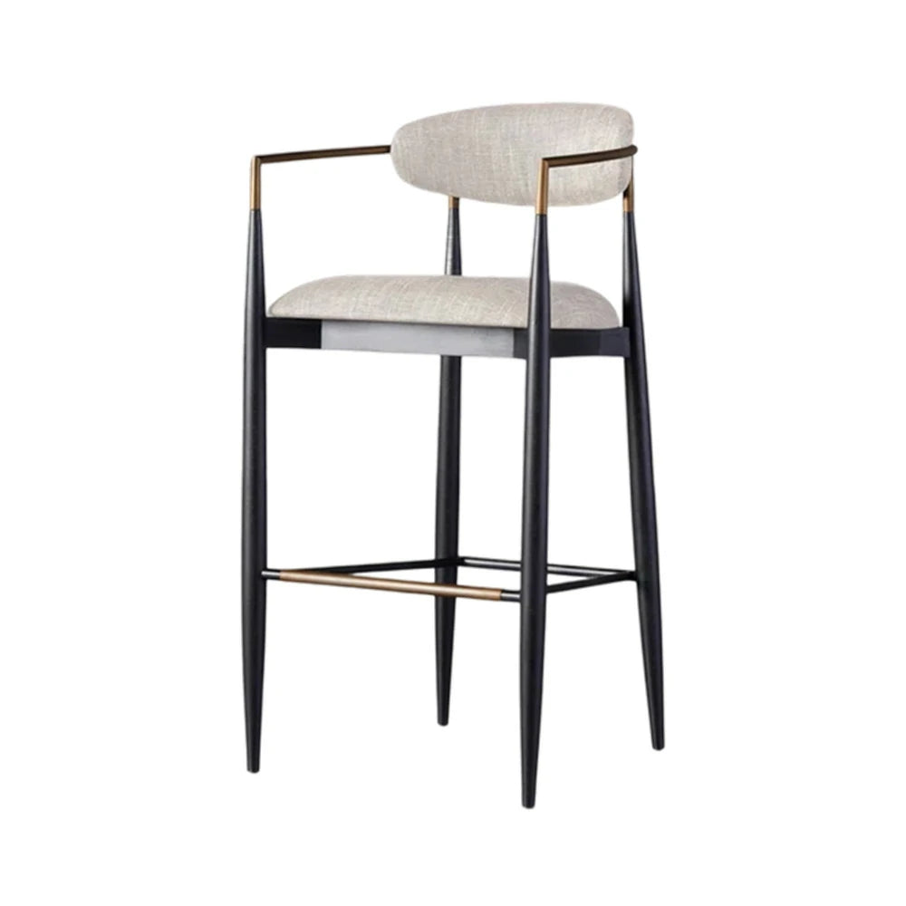 LIVARA 75/105cm Lounge Chair Half-Round Backrest High-Resilience Foam Solid Wood Tapered Legs Comfortable Seat - Beige