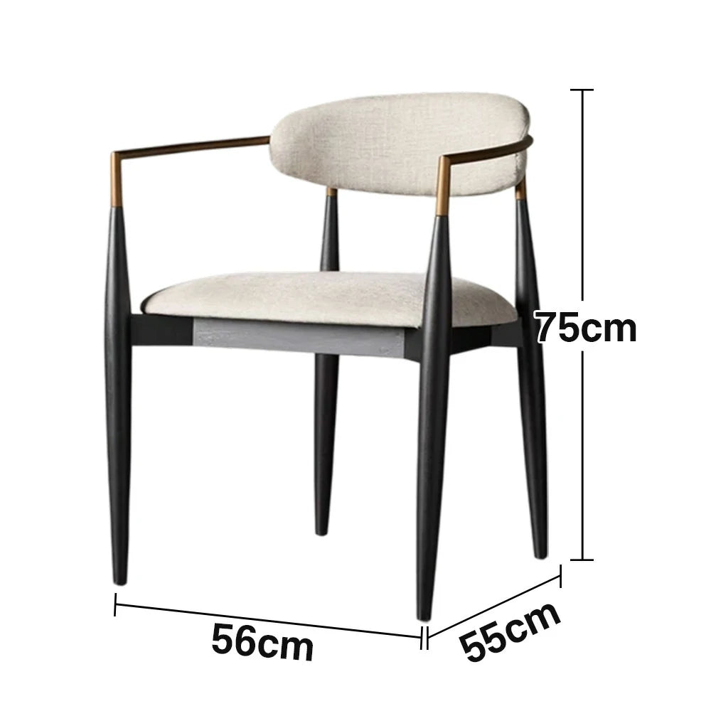 LIVARA 75/105cm Lounge Chair Half-Round Backrest High-Resilience Foam Solid Wood Tapered Legs Comfortable Seat - Beige