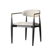 LIVARA 75/105cm Lounge Chair Half-Round Backrest High-Resilience Foam Solid Wood Tapered Legs Comfortable Seat - Beige