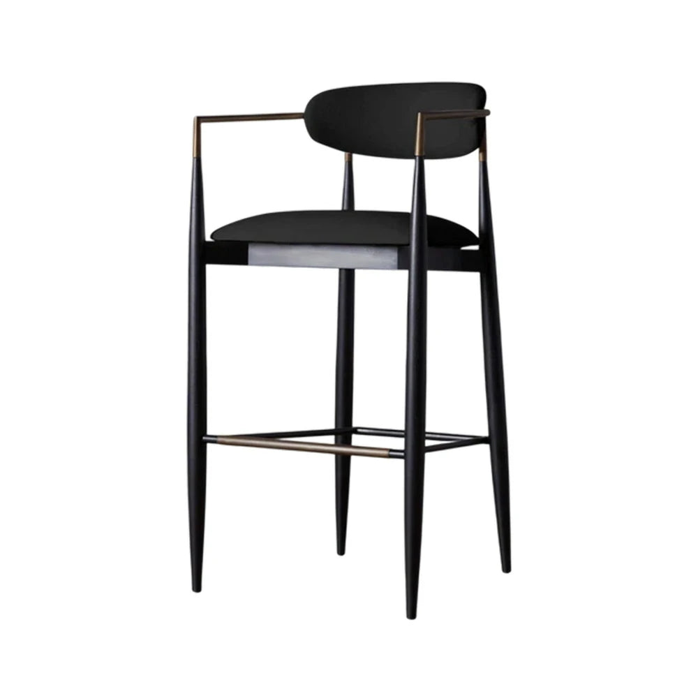 LIVARA 75/105cm Lounge Chair Half-Round Backrest High-Resilience Foam Solid Wood Tapered Legs Comfortable Seat - Black