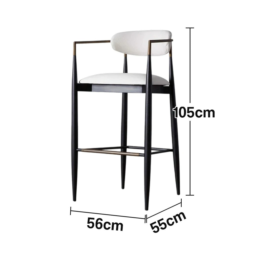 LIVARA Lounge Chair Half-Round Backrest High-Resilience Foam Solid Wood Tapered Legs Comfortable Seat - White