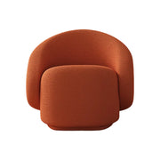 LIVARA Single Sofa Chair, Sherpa Fleece Upholstery, High-Density Sponge, Solid Wood Frame, Arc Springs & Straps, Soft & Durable Comfort - Orange