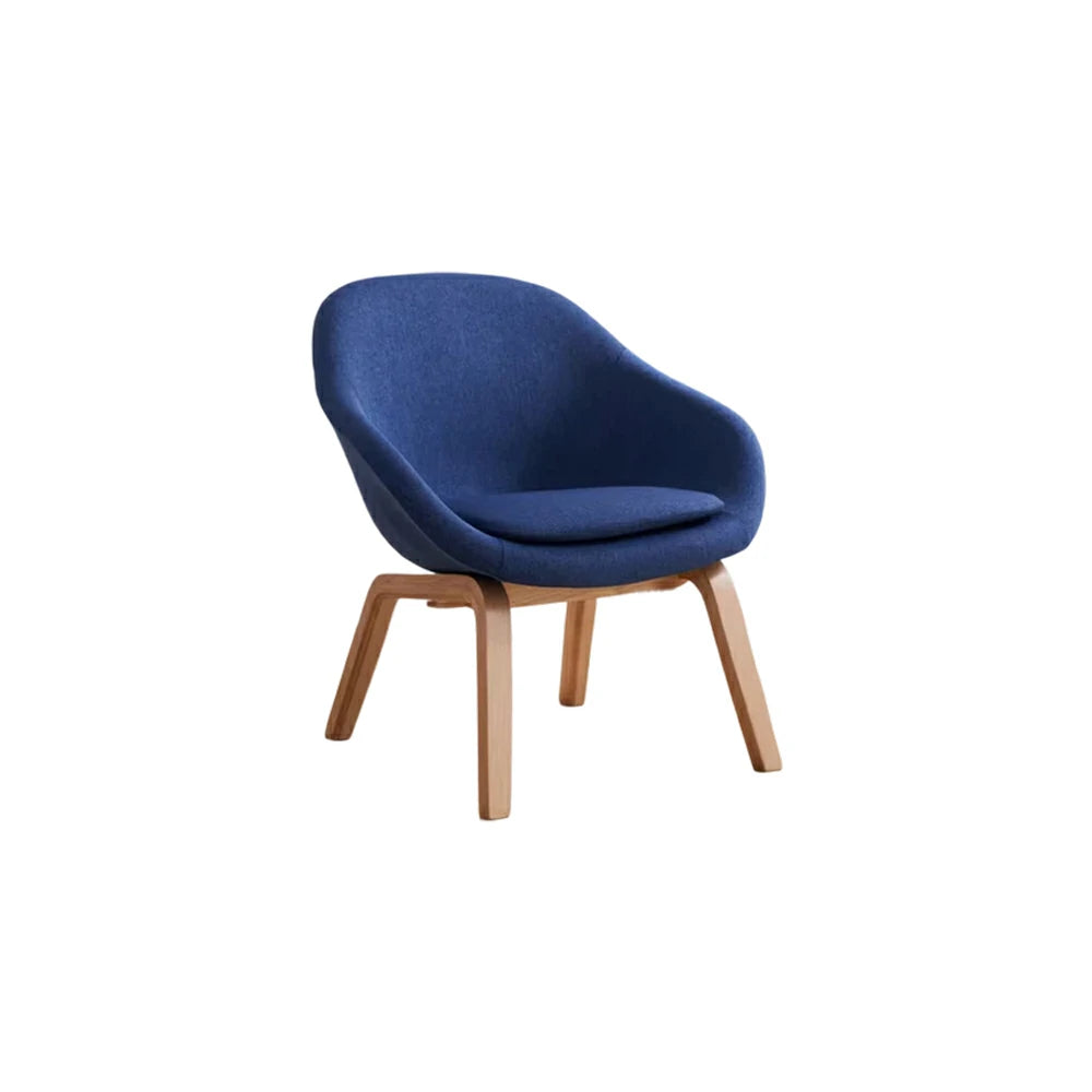LIVARA Accent Chair - Ergonomic Pressure-Relief Design - Reinforced Solid Wood Frame - High-Density Foam & Cotton-Linen Upholstery - Blue