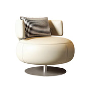 LIVARA Swivel Chair Soft Silicone Leather UTTP Honeycomb Foam High Resilience Modern Design - Beige
