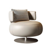 LIVARA Swivel Chair Soft Silicone Leather UTTP Honeycomb Foam High Resilience Modern Design - Grey