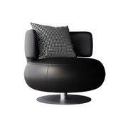 LIVARA Swivel Chair Soft Silicone Leather UTTP Honeycomb Foam High Resilience Modern Design - Black